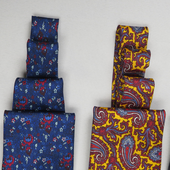 Lot 5 A. Picci Seta Di Como Mens Tie Silk Paisley - Picture 5 of 8